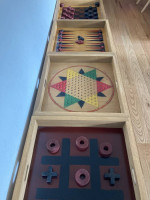 Table Cabinet Game Storage Solid Wood