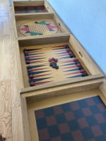 Table Cabinet Game Storage Solid Wood