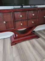 Hutch and buffet server with coffee table