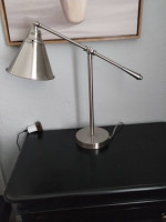 TABLE LAMP W/ ADJUST ARM _brushed nickel finish