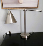 TABLE LAMP W/ ADJUST ARM _brushed nickel finish