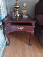 Queen Anne Style End Table with Drawer