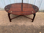 Chippendale Style Mahogany Butler’s Trau -Coffee Table by Herendon