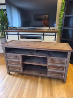 Large Farmhouse Style Entertainment Table