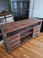 Large Farmhouse Style Entertainment Table