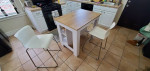 Kitchen Island Table with Two Barstools