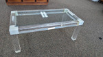 Mid Century Modern Charles Hollis Jones Style Lucite Coffee Table