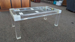 Mid Century Modern Charles Hollis Jones Style Lucite Coffee Table