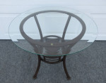 Metal and Glass Accent Table