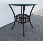 Metal and Glass Accent Table