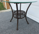 Metal and Glass Accent Table