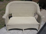 Resin Wicker Loveseat and Coffee Table