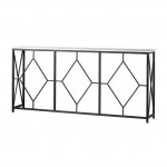 Ellahome 84'' Genuine Marble Console Entry Table 2008