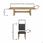 Zealand 9-piece Dining Table Set Acacia Veneers 2378