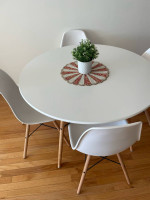 Dining table and chairs