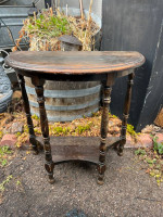 Antique Half Moon Side Table