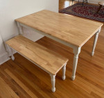 *Farmhouse Dining Table and Bench