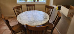 Marble table top and 6 chairs (free delivery)