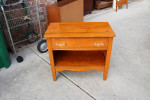 Antique oak nightstand end side table