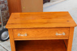 Antique oak nightstand end side table