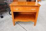 Antique oak nightstand end side table