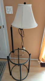 Glass table with table lamp side table furniture