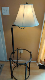 Glass table with table lamp side table furniture
