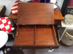 UNIQUE ANTIQUE LIBRARY TABLE W/WRITING DRAWER