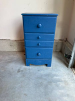 Wood Night Table painted blue