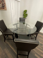 Glass high table