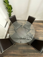 Glass high table