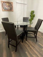 Glass high table