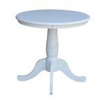 Whiye 36" Round wood table
