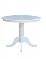 Whiye 36" Round wood table