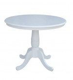 Whiye 36" Round wood table
