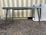 Mid Century Formica Dining Table with 2 Leafs