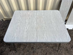 Mid Century Formica Dining Table with 2 Leafs