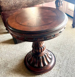 Round Mahogany Side Table