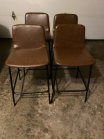 Wood Slab Table & 4 chairs