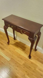 Console Table Entryway Table Wood Sofa Table. Brown red cherry finish