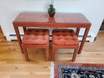 Glass top hallway entry table