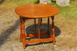 HEYWOOD WAKEFIELD HARD ROCK MAPLE "BUTTERFLY" SIDE TABLE