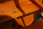 HEYWOOD WAKEFIELD HARD ROCK MAPLE "BUTTERFLY" SIDE TABLE