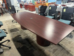 10' Conference Table in Mahogany Laminate Finish
