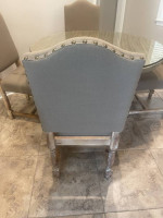 World Market 48" dining table and chairs