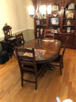 Dining Room Table 4' x 6' (with leaf) or 4' x 4' without-SOLID WOOD