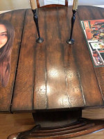 Dining Room Table 4' x 6' (with leaf) or 4' x 4' without-SOLID WOOD