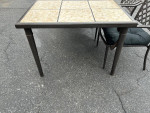 Beautiful Hampton Bay Tile Top Patio Set Table and 6 chairs Great Cond