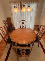 High quality solid wood dining set table and chairs