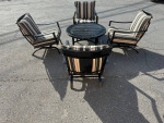 Beautiful Aluminum Conversation Set Table And 4 Chairs LOWERED